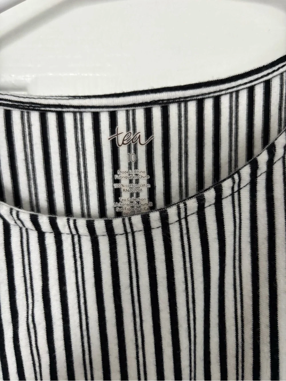 Size 10 Tea high low striped dress